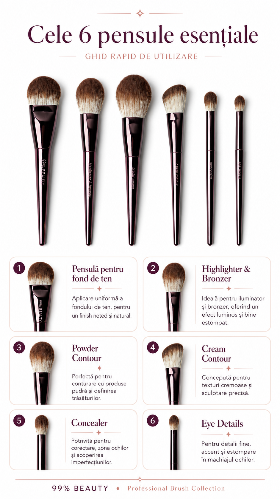 99% Beauty Set Professional Make-up Brushes