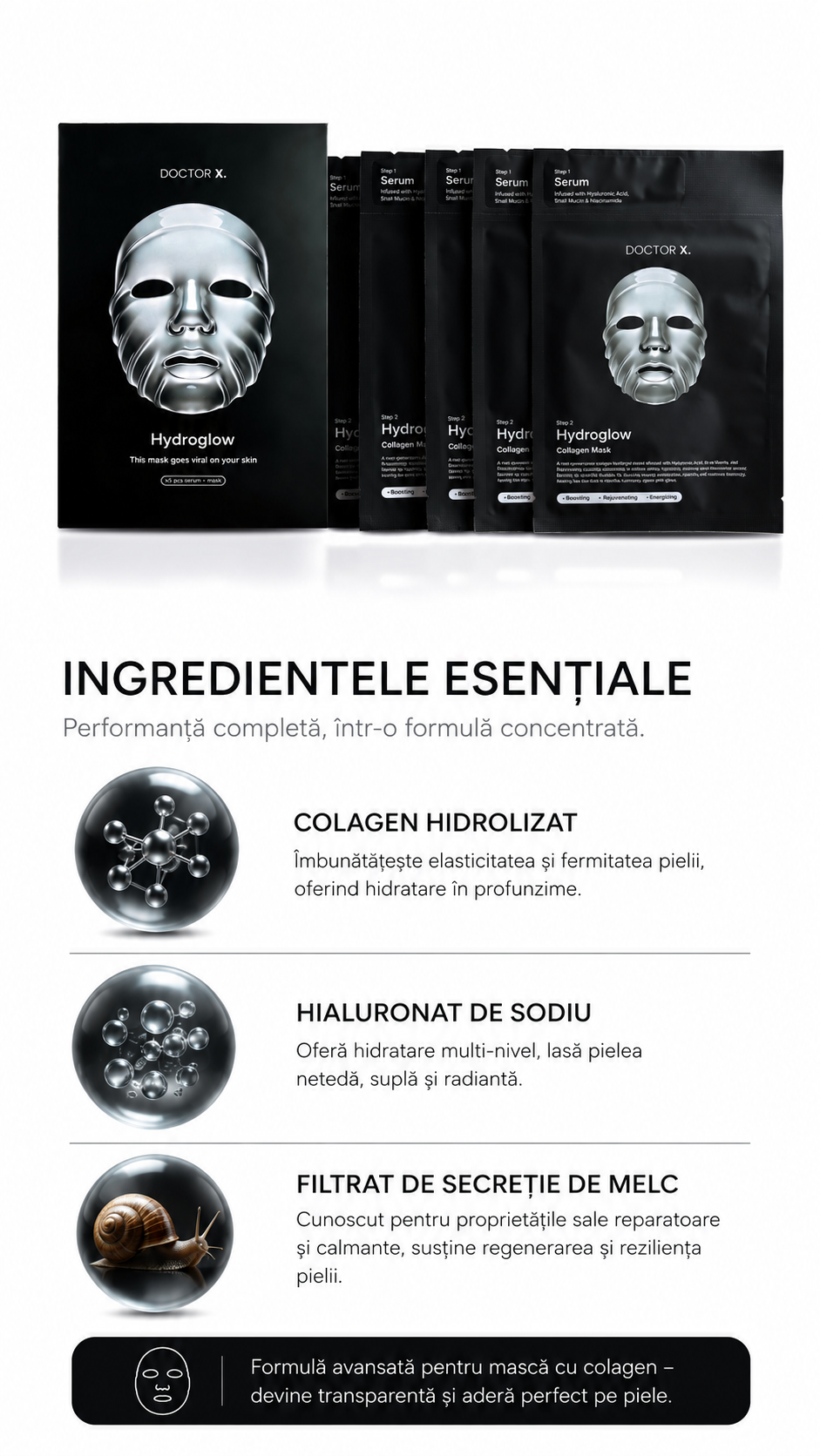 Doctor X HydroGlow Serum + Collagen Hydrogel Mask