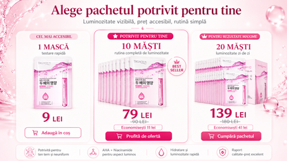 Mască profesională pentru uniformizarea tenului și iluminare