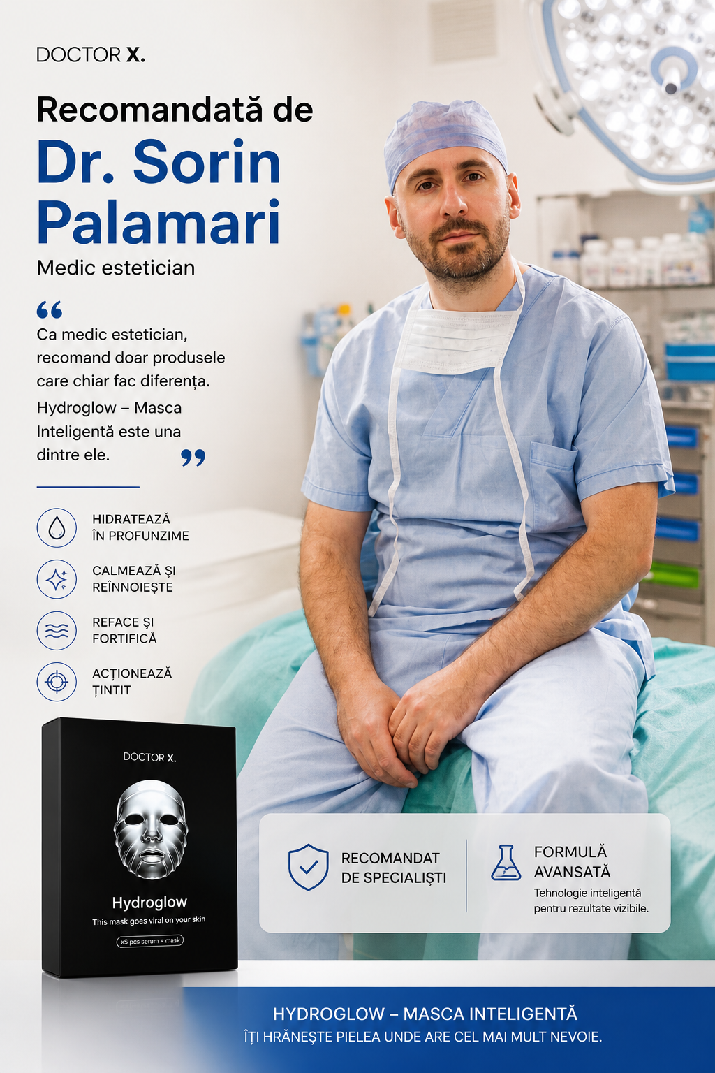 Doctor X HydroGlow Serum + Collagen Hydrogel Mask