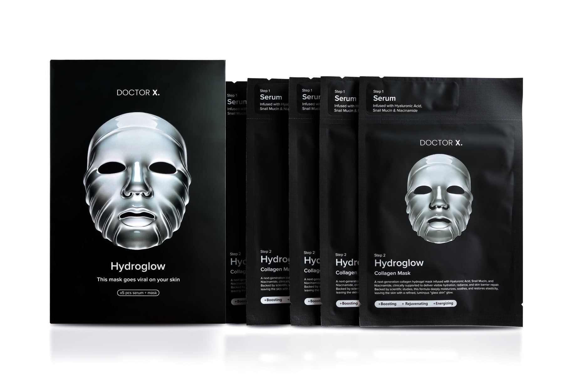 Doctor X HydroGlow: plicurile cu ser și masca de colagen hidrogel